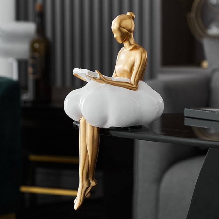 Artistic Resins Cloud Girl Figurine Thinker Sculpture Abstract Art Statue for Desk or Book Shelf Display Ornament Gift