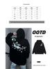 Men's White Light Luxury Hooded Sweatshirt - Autumn/Winter Style, Velvet Thickened, Loose Streetwear with Embroidery.