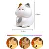 Gluttonous Cat Night Light Rechargeable Silicone Touch Patting Lamp Fun Cat and Fish Lamp Animal Light Bedside Desktop Decor