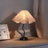 Mid-Century Minimalist Girlish Heart Petal Umbrella Lamp: Night Light for Bedroom and Study