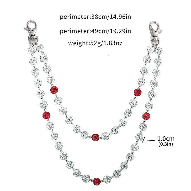 Catena Vita da Donna di Alta Gamma con Strass e Perline Ceramiche Colorate