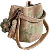Handmade Crochet Flower Tote Bag With Pu Material For Gift Giving And Casual Use