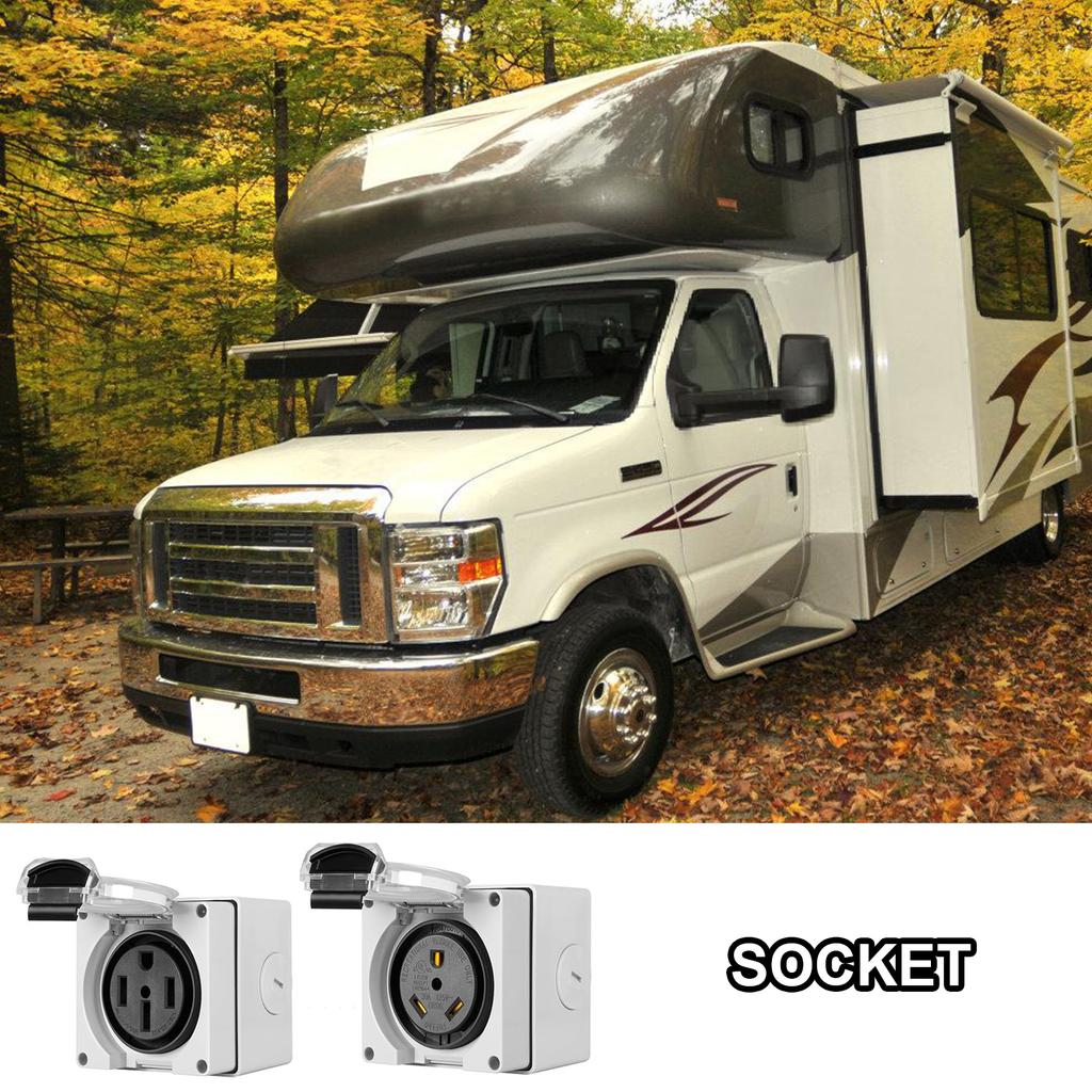 NEMA 50A Electrical Socket Set 50Amp Power Outlet Box Heavy Duty 50R Outlet Simple Installation for High Power Devices