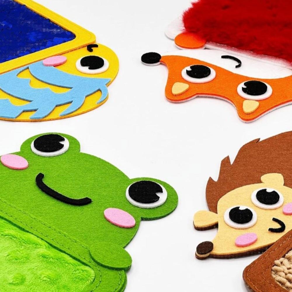 8pcs Sensory Hand-eye Cognitive Felt Mats 3D Montessori Learning Toys Toddler Toys