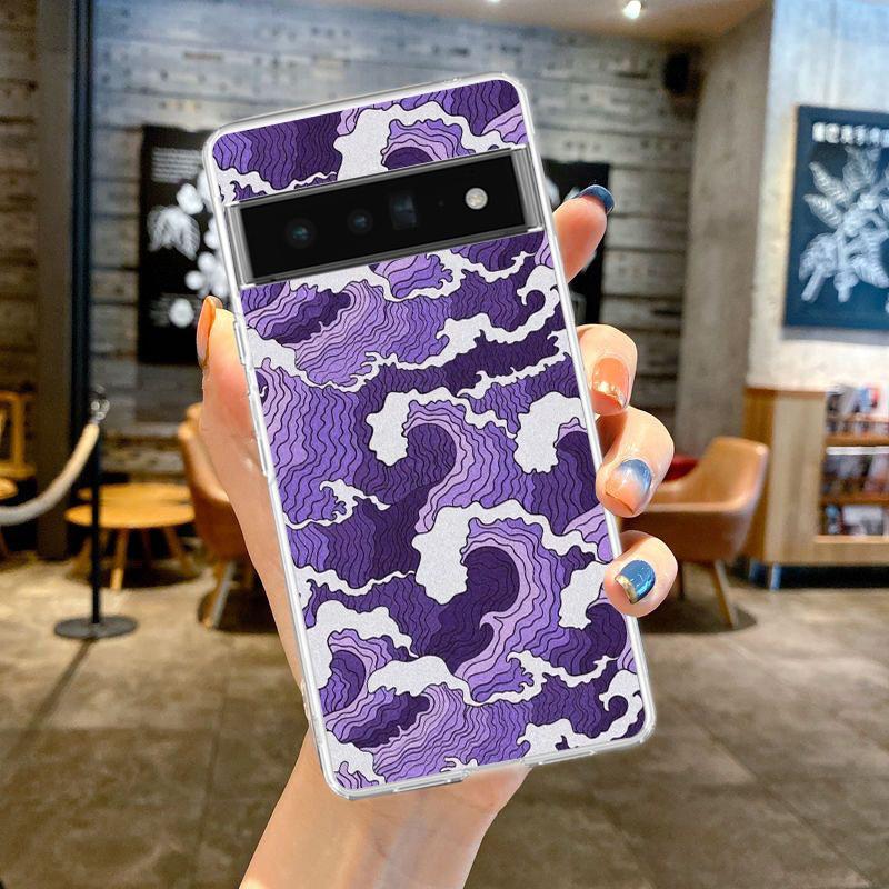 infinity on Purple For Google Pixel 8 7 6 Pro 6A 5 4 5A 4A 3A XL 5G Phone Case Silicone Shockproof Soft Transparent Cover Fundas