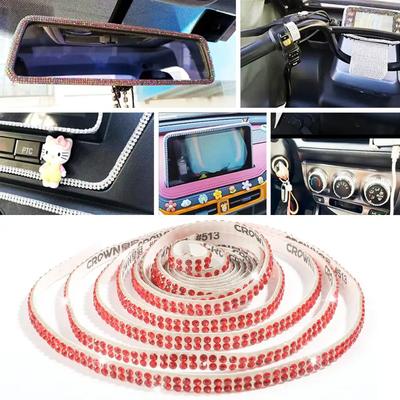 5mmx5m Naklejki dekoracyjne na samochód Auto Kryształ Diament DIY Dziewczyny Akcesoria dekoracyjne do samochodu Naklejki Pokrywa wnętrza samochodu