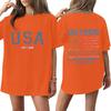 Women’s Casual Short Sleeve Crew Neck T-Shirt with USA 250th Anniversary Printed Graphic Loose Fit Comfortable Top 1776-2026 Commemorative Design