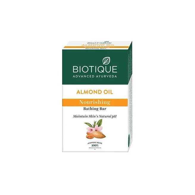 Soap with Almond Oil: Skin Nutrition (75 G), Almond Oil Nourishing Bathing Bar Biotique