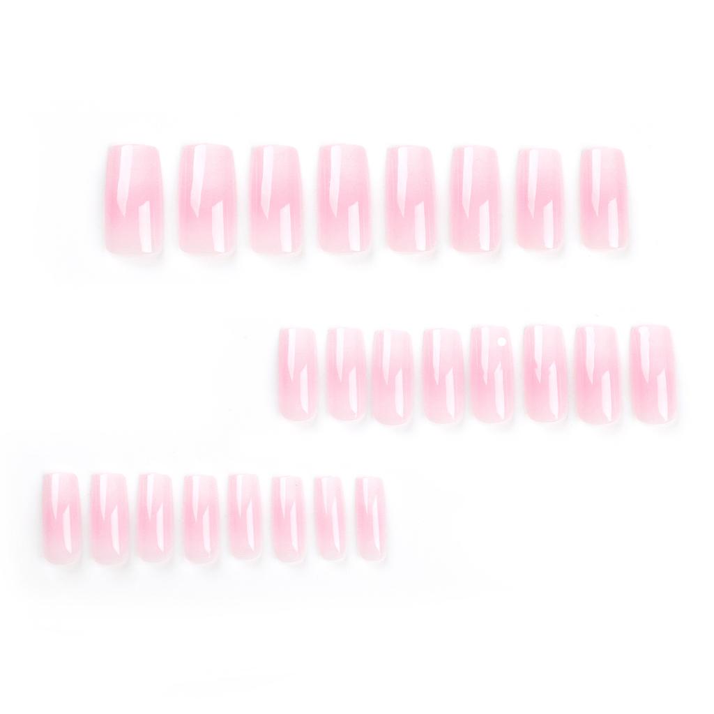 French Medium Length False Nails 24Pcs Lightweight Comfort Fit Manicure Kit for Daily and Special Occasions