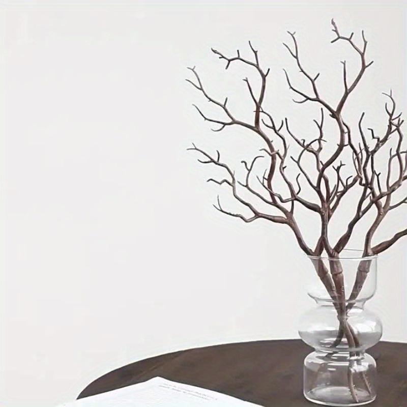 Three pieces of artificial twigs, artificial green plant decorative flower forks, and home landscape decoration ornaments