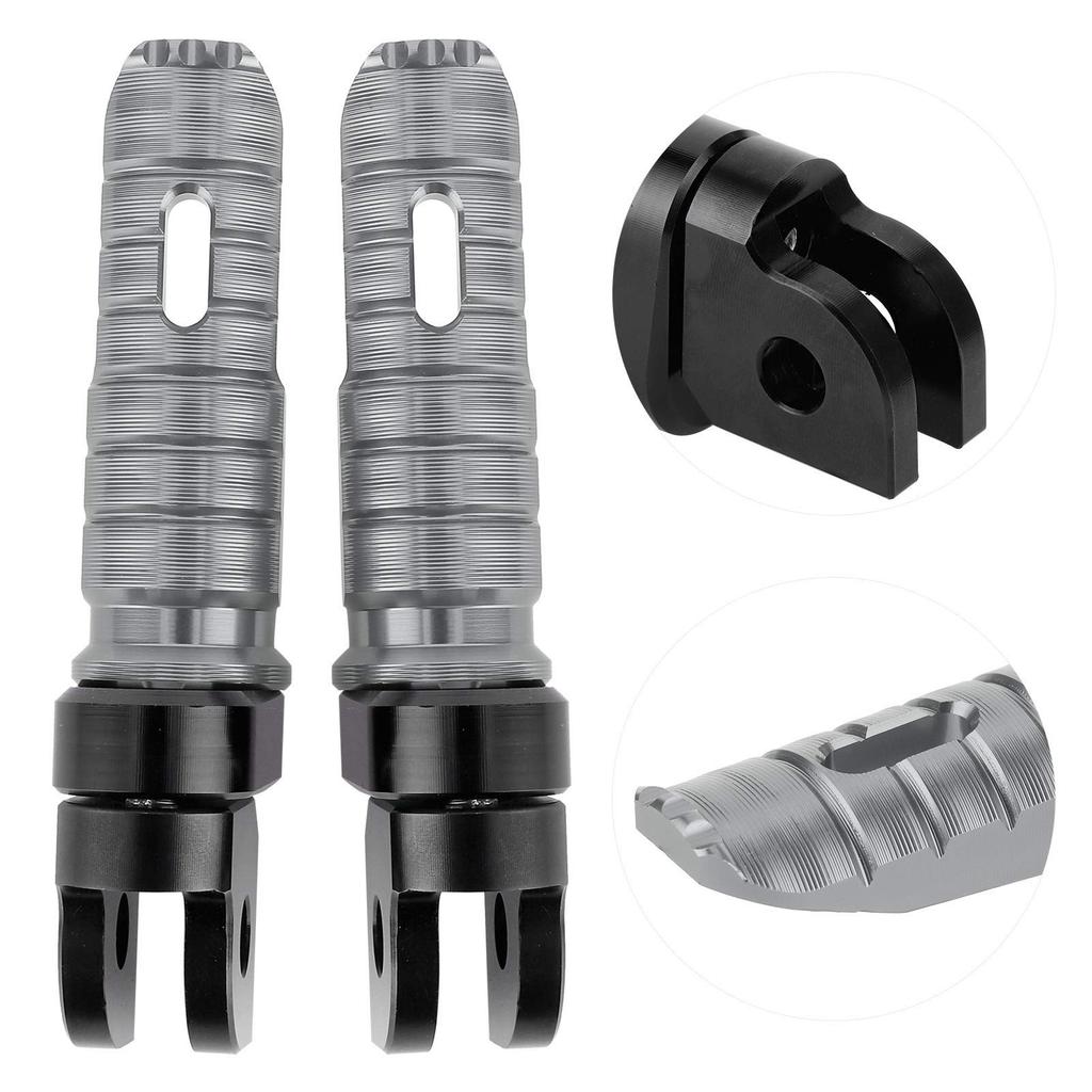 Yctze Motorcycle Front Footrest Front Left Right Pair Fit Yamaha MT‑03 MT‑25 MT‑07 MT‑09 R3XJ6 (Titanium)