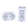 1 To 3 Plug Eu Socket Adapter With Switch 16A Plug Adapter Travel Charging German Standard Power Converter For Portugal Turkey