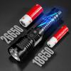 Powerful Laser Flashlight Convoy Torch Light 26650 Battery Lamp With Power Bank Outdoor Lighting Zoom Rechargeable Flashlights