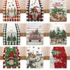 Festive Table Runner Christmas Decoration Printed Linen Table Mat Small Dining Table Cover