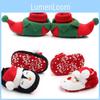 Unisex Kids Baby Winter Warm Slippers Santa Claus Shoes 3d Cartoon Design Christmas
