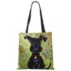 Schnauzer Dog Painting Handbags For Women Lady Korean Shoulder Bag Casual Shopping Shopper Bags Large Capacity CLE