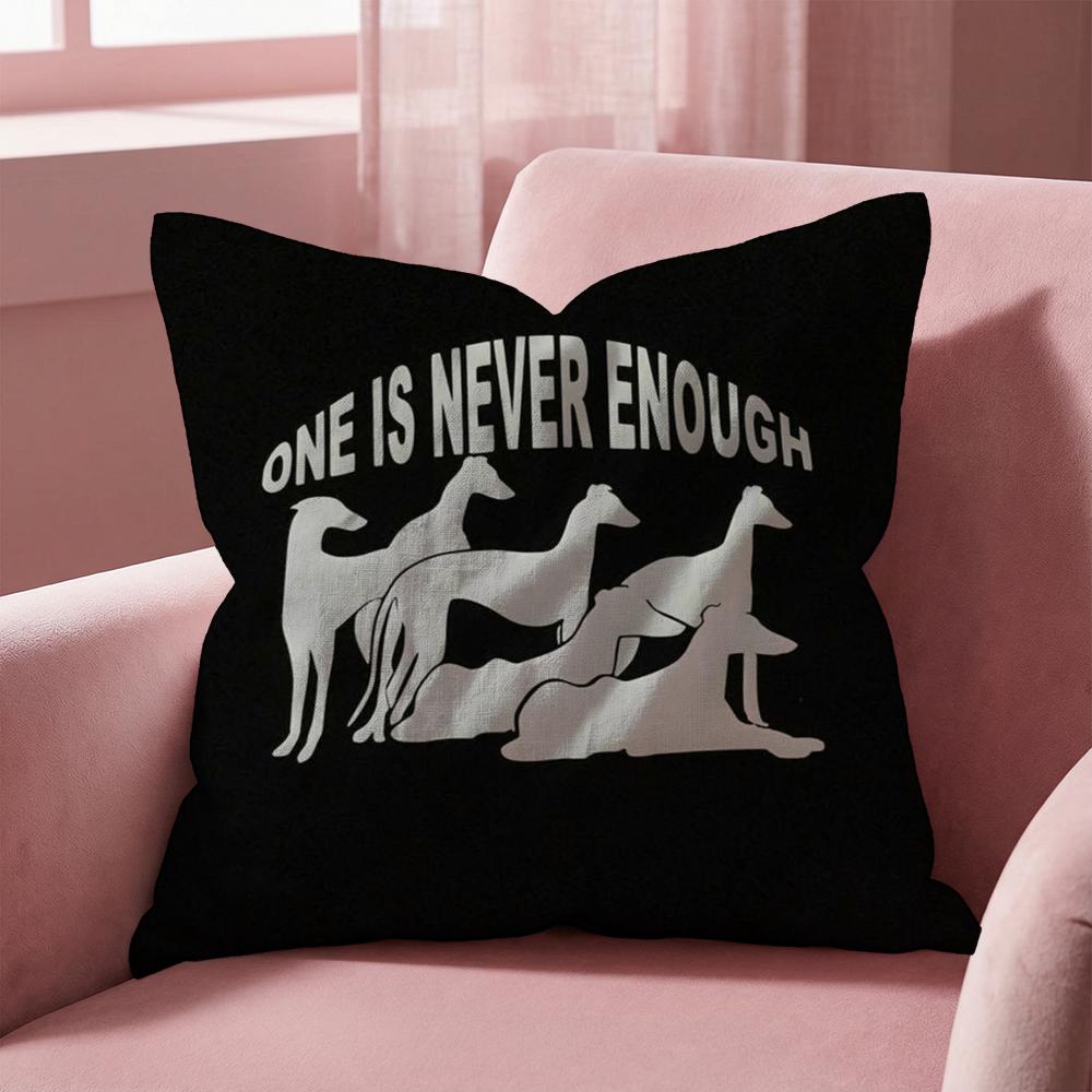 Derp Whippet Cute Cushion Cover Multi-Scene Pillow Cover for Home & Car - Reversible, Soft & Durable for Daily Use