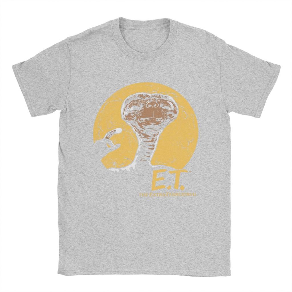 Et Moon Frame Men T Shirt Novelty Tees Short Sleeve Crewneck T-Shirts Pure Cotton Unique Clothes