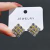 2024 New High-End Square Geometric Earrings: Exquisite Fairy Style, Personalized Design for Women