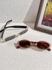 2Pcs Fashionable Oval Metal Frame Glasses Set with Exquisite Metal Design, Exudes Elegant Elegant, Unisex, Perfect for Party