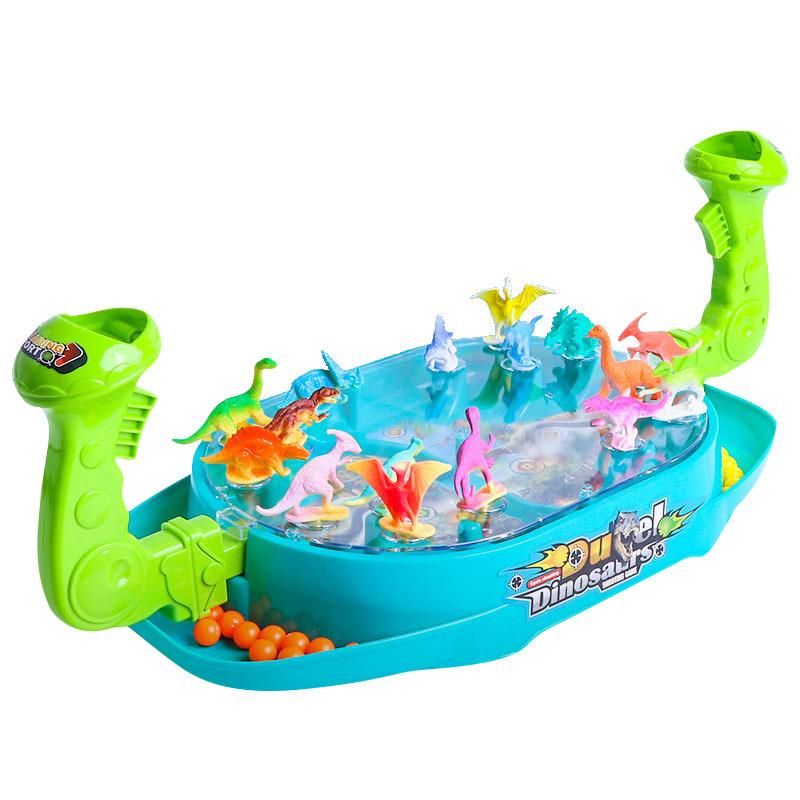 Children s Two-Player Battle Catapult Dinosaur Board Game Pinball Catapult Toy Parent-Child Interactive Educational Toy