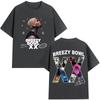Chris Brown Breezy Bowl XX 2025 Tour Konzert Merch T-Shirt Herren Damen Mode Hip Hop T-Shirt Lässige Oversized T-Shirts