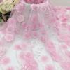 100*130cm 3D Blossom Flower Tulle Mesh Sequin Lace Fabric For Diy Sewing Wedding Dress Shawl Stage Costume Crafts
