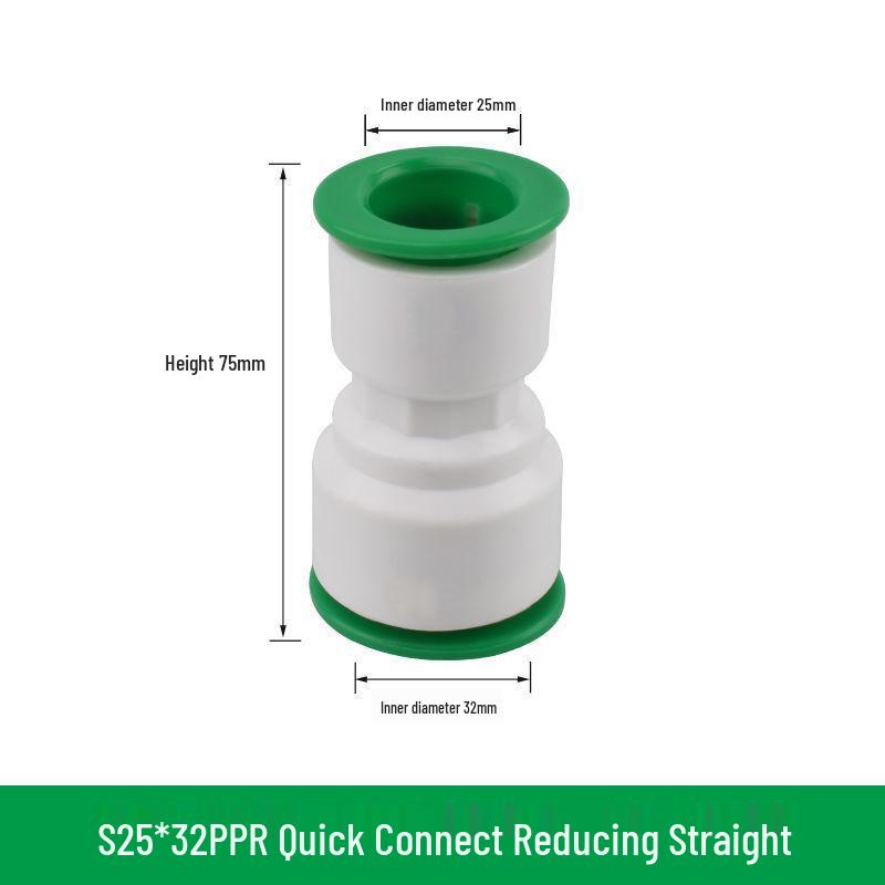 Quick Connect PPR Ball Valve PVC Elbow Tee, No Hot Melt, 4 Points/40 PE Water Pipe Fittings.