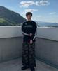 Jikeulib Balloon Fit Tab Snap Wide Camo Pants