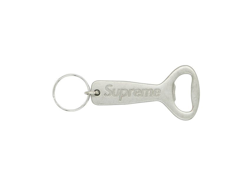 Supreme Bottle Opener Keychain Silver One-Size