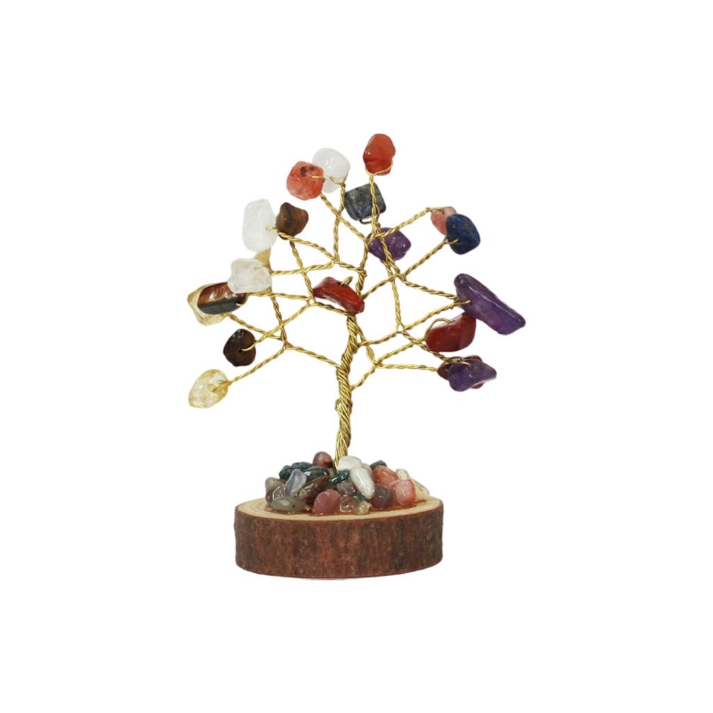 Crystal Tree Of Life Set With Wooden Base, A Tree For And Home Decoration