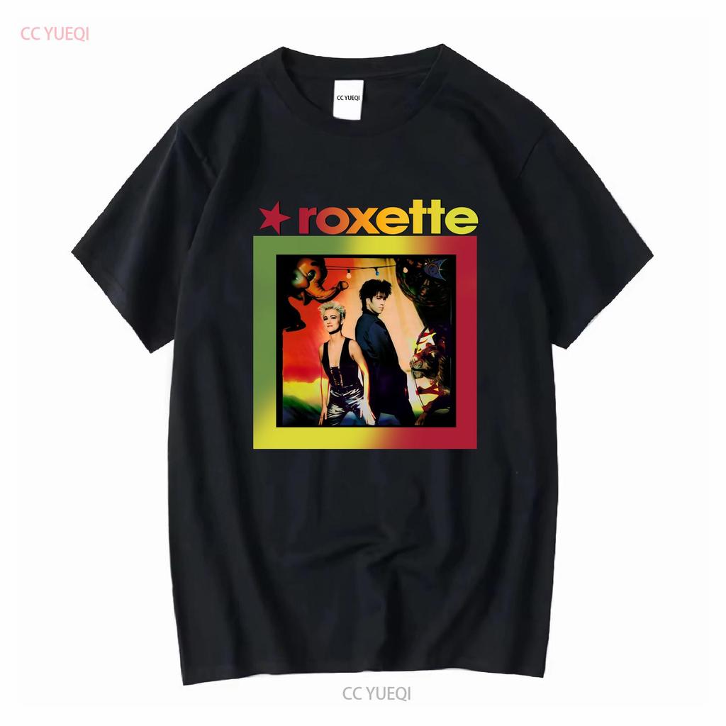 Vintage 90S Roxette World Tour1991 1992 Double Sided Print T Shirt White Size L Vintage Washed Unisex Soft Breathable