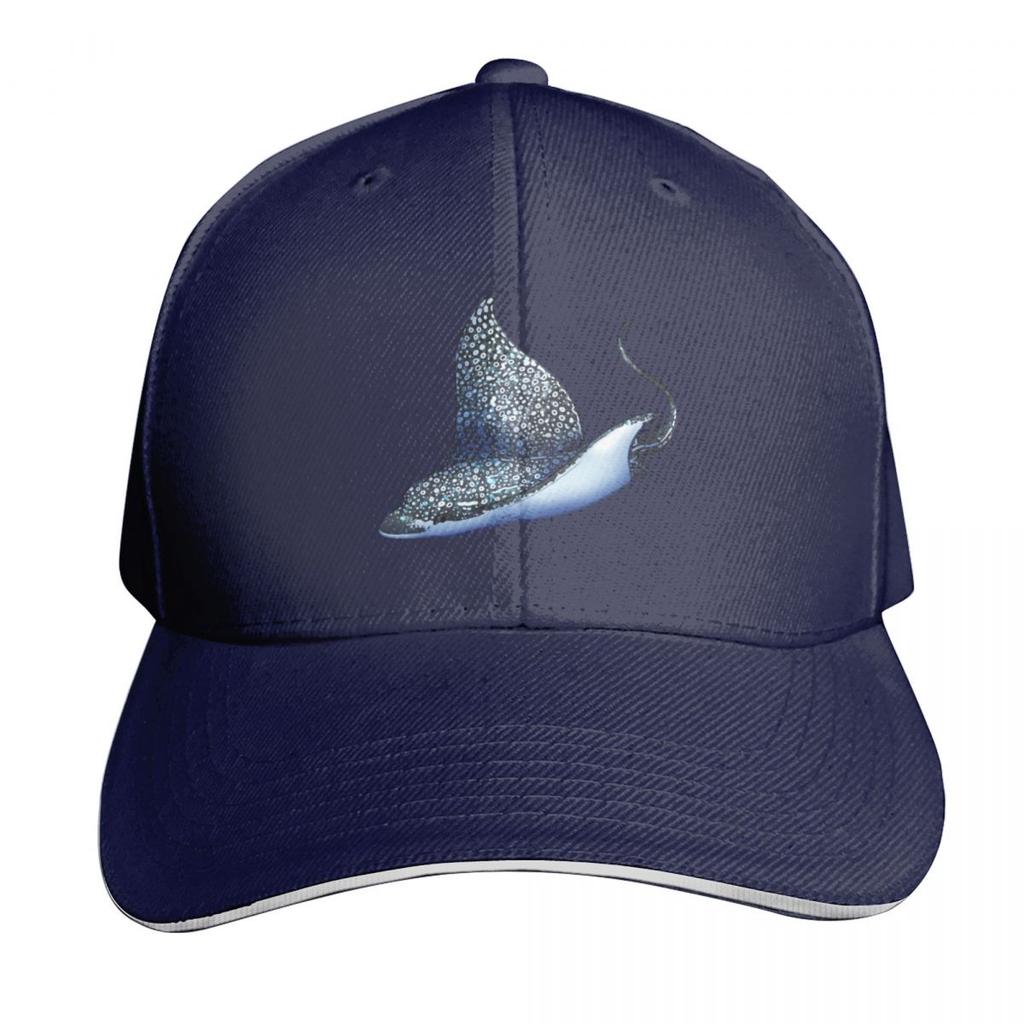 Cozy Spotted Eagle Ray Baseball Cap Six Panel Structured Crown Sun Protection Upf 50 Breathable Mesh Back