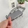 1/12 Dollhouse Couch Sofa Miniature Bench Scene Ornament Collectible Landscape Simulation