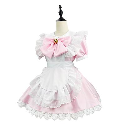 MEYOIJK Maid Con Short Lace Maid Lolita and Plus Sizes Popular for School and Photo Shoots Size Costume, Cosplay, Moe, Cafe, Maid, Classic, Length,