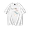 Matching Video Gamers Couple Player 1 Player 2 Tshirt Valentines Day Gifts Funny Matching Couples Short Sleeves Casual Tops