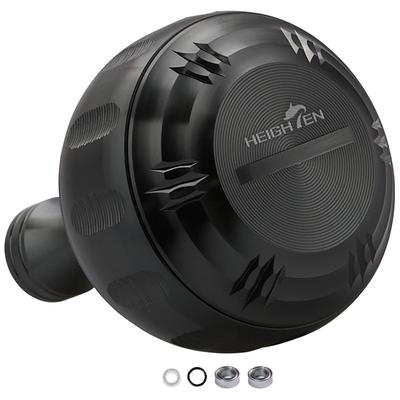 HEIGHTEN 35mm Power Reel Handle Compatible with Shimano Type A Type Harmer Series Gray Knob, 17g, (Daiwa S), V2.0 (Dark (22STELLA/23AIRITY), 35mm)