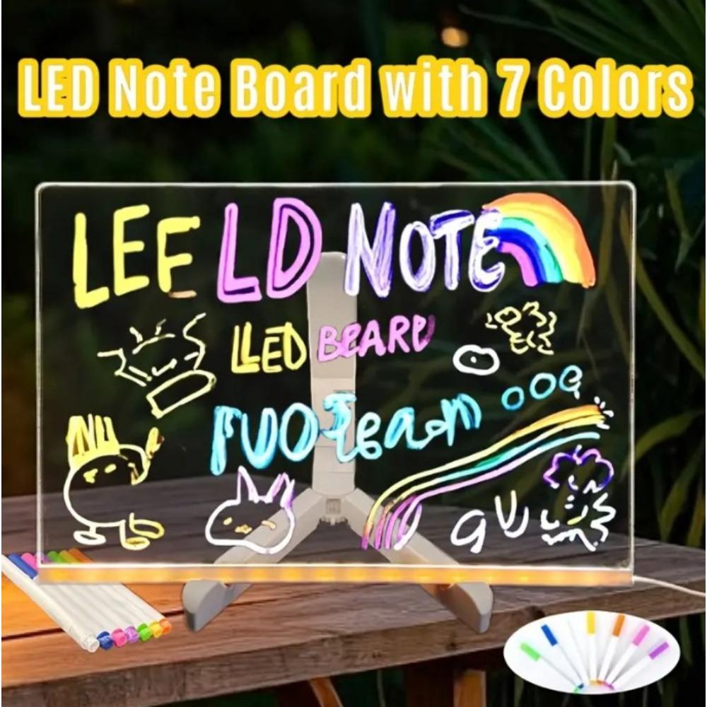 1SET Luminous ins Acrylic Night Light Transparent Light Desktop DIY Handwritten Light Message Painting Night Light lam