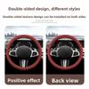 Premium Napa Leather Steering Wheel Cover Laser Perforated Non Slip Grip 14.6-15 In Universal Fit All Season Comfort Easy Tal