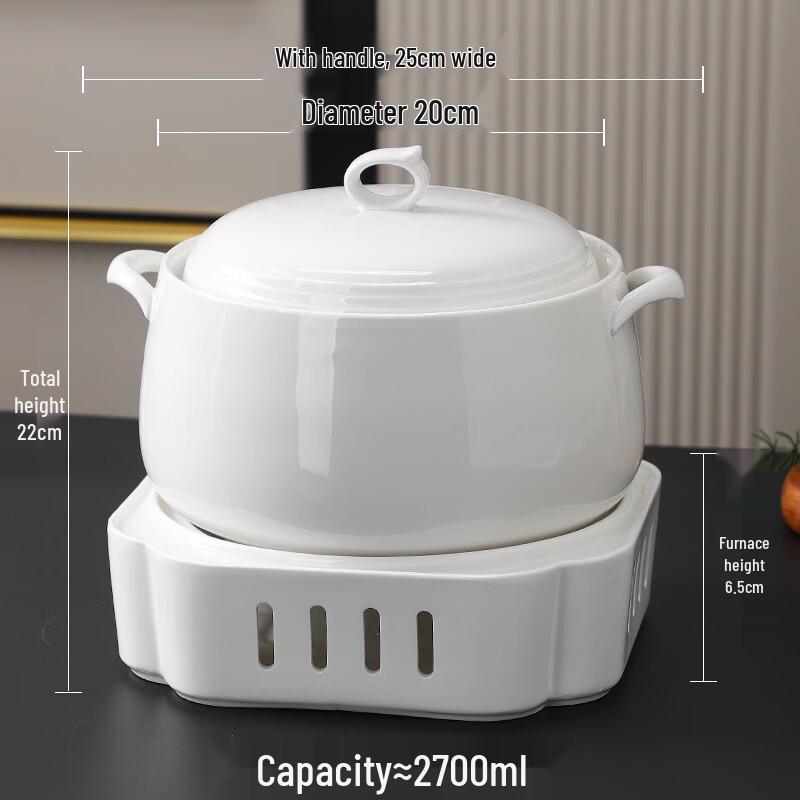 Ancient-Style Ceramic Candle Warmer Soup Pot