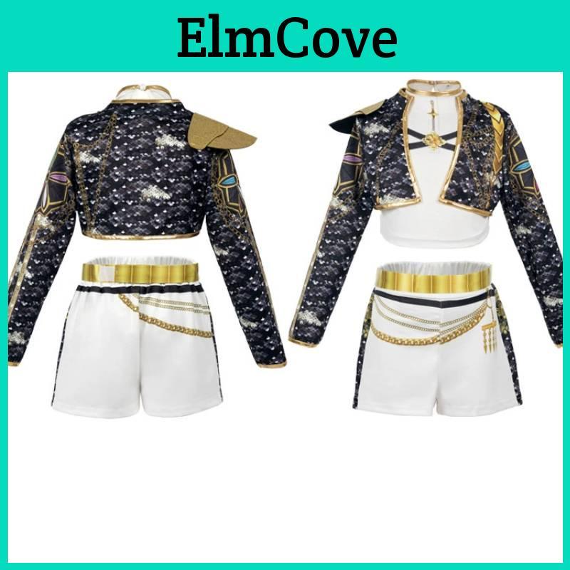 Kpop Demon Hunters Rumi Childrens Sequin Stage Costume With Short Pants For Dance Performances