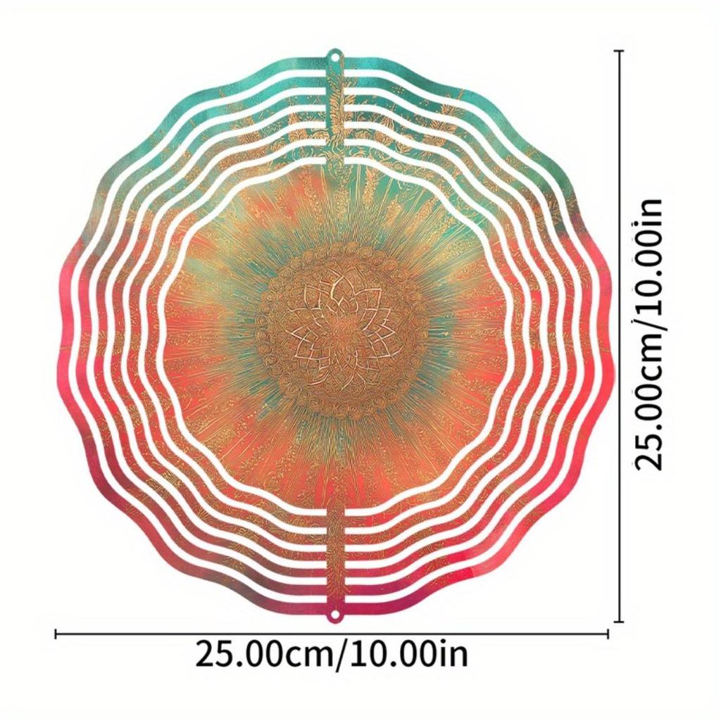 10 Inch Hanging Wind Spinner with 360 Degree Rotating Hook Dynamic Artistic Design for Garden Balcony Decor Elegant Gift Idea