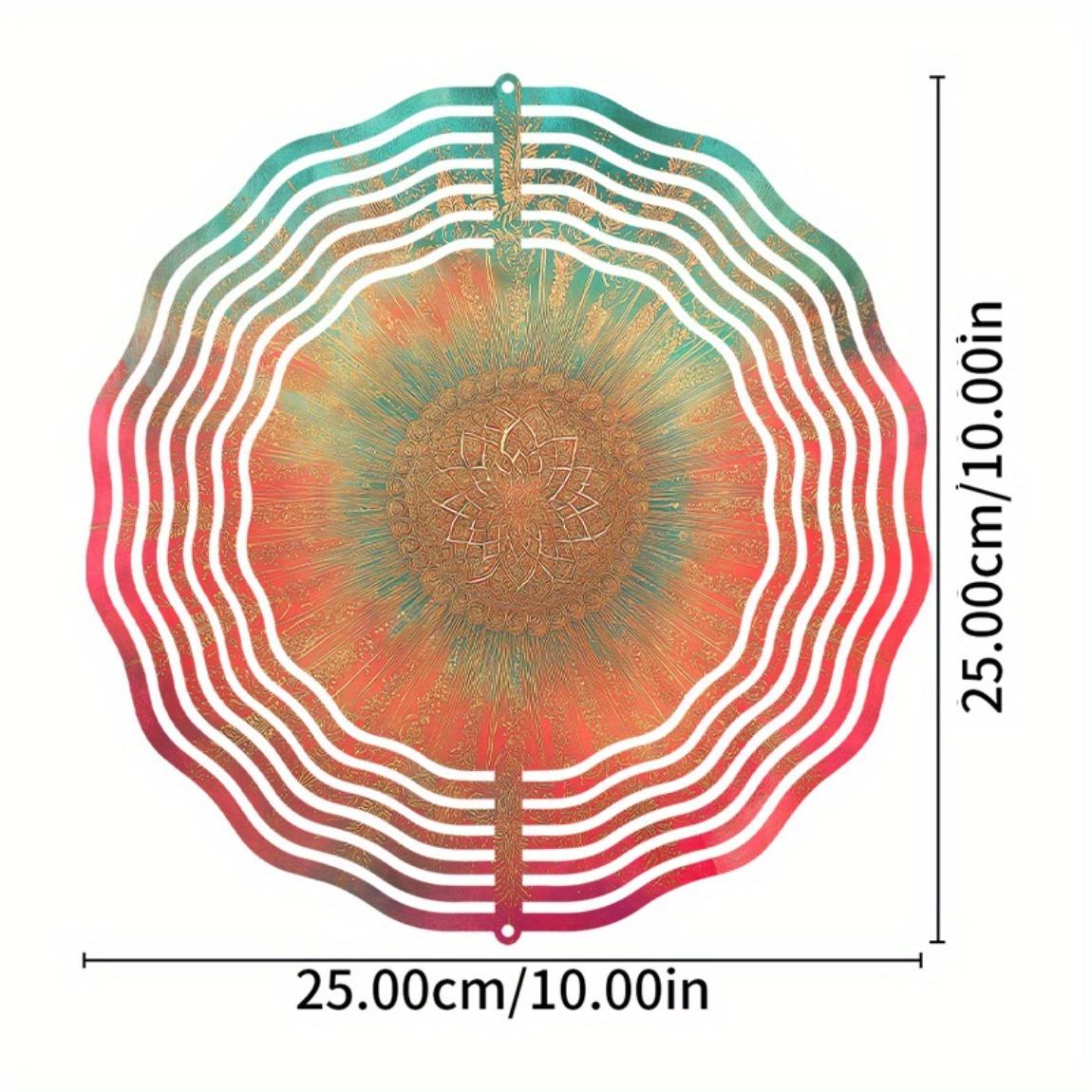 

10-дюймовый подвесной ветряной спиннер с крючком, вращающимся на 360 градусов, динамичный художественный дизайн для декора сада, балкона, элегантная идея для подарка 01A