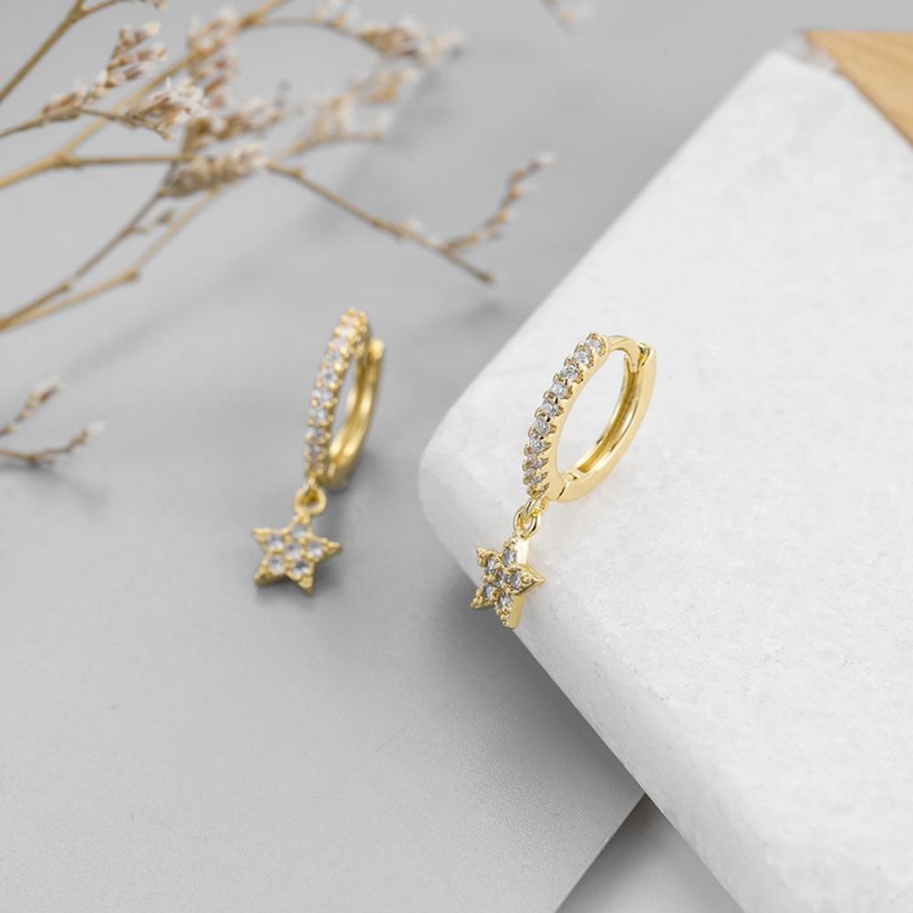 Fashion Creative Korean Style Sweet Lovely Diamond Star Earrings Jewelry Gift For Girls