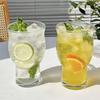 Wide Mouth Glass Cup, Multipurpose Transparent Glass for Coffee, Juice, Beer, Water, American Style Daily Drinking Tumbler