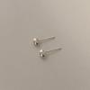 925 Silver Small Grain Oval Earrings