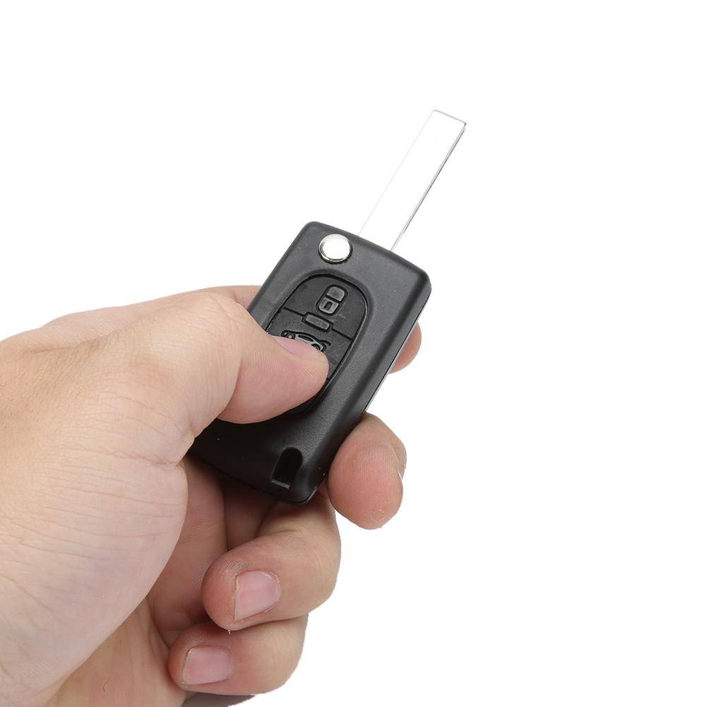 Auto Kofferbak 3 Knoppen Sleutelhanger Behuizing Vervanging met Sleuf zonder Basis Geschikt voor Peugeot