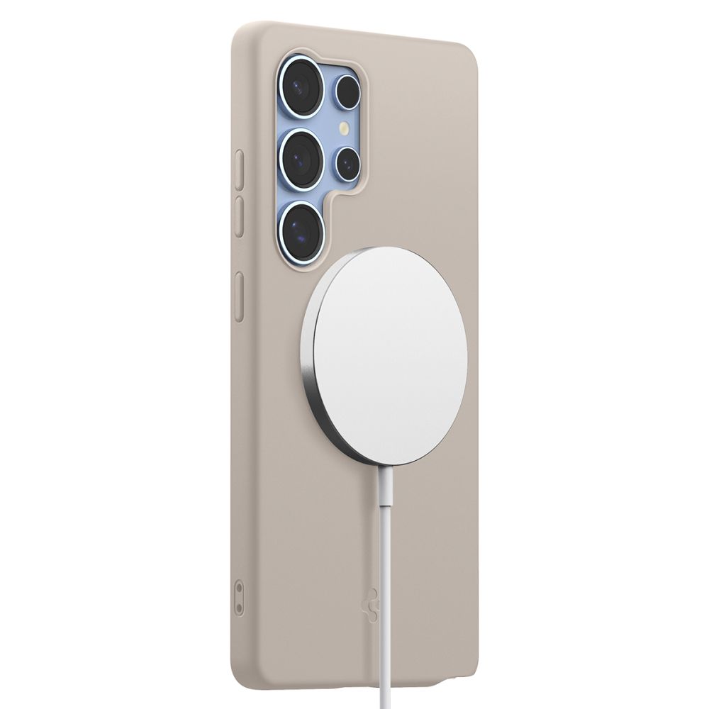 Spigen Silicone Fit Mag Magsafe Galaxy S25 Ultra Natural Titanium