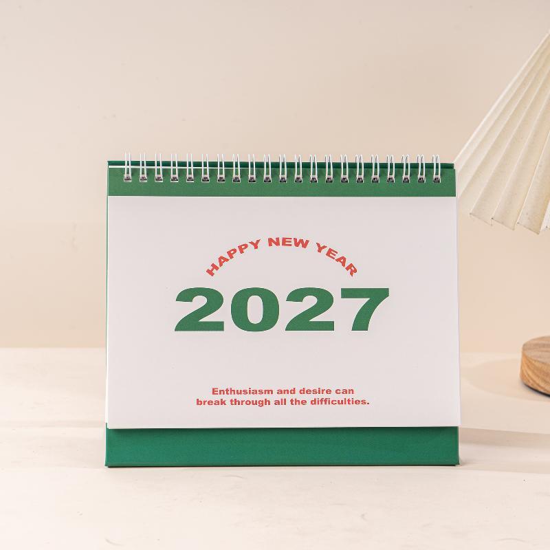 Kalendarz 2027 Styl Ins Prosty Świeży i Kreatywny Dekoracja Biurka Plan Sprawdzanie Wpisów Ornament Artykuły Biurowe Szkolne