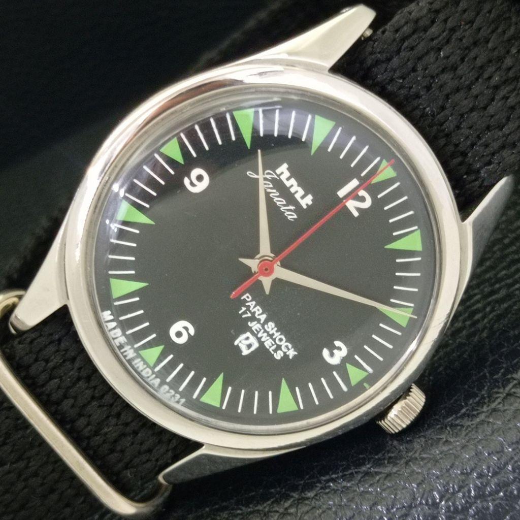 

ВИНТАЖНЫЕ ЧАСЫ HMT JANATA С РУЧНЫМ ЗАВОДОМ, ИНДИЙСКИЕ МУЖСКИЕ ЧАСЫ С ЧЕРНЫМ ЦИФЕРБЛАТОМ a700091-5 R201-a700091